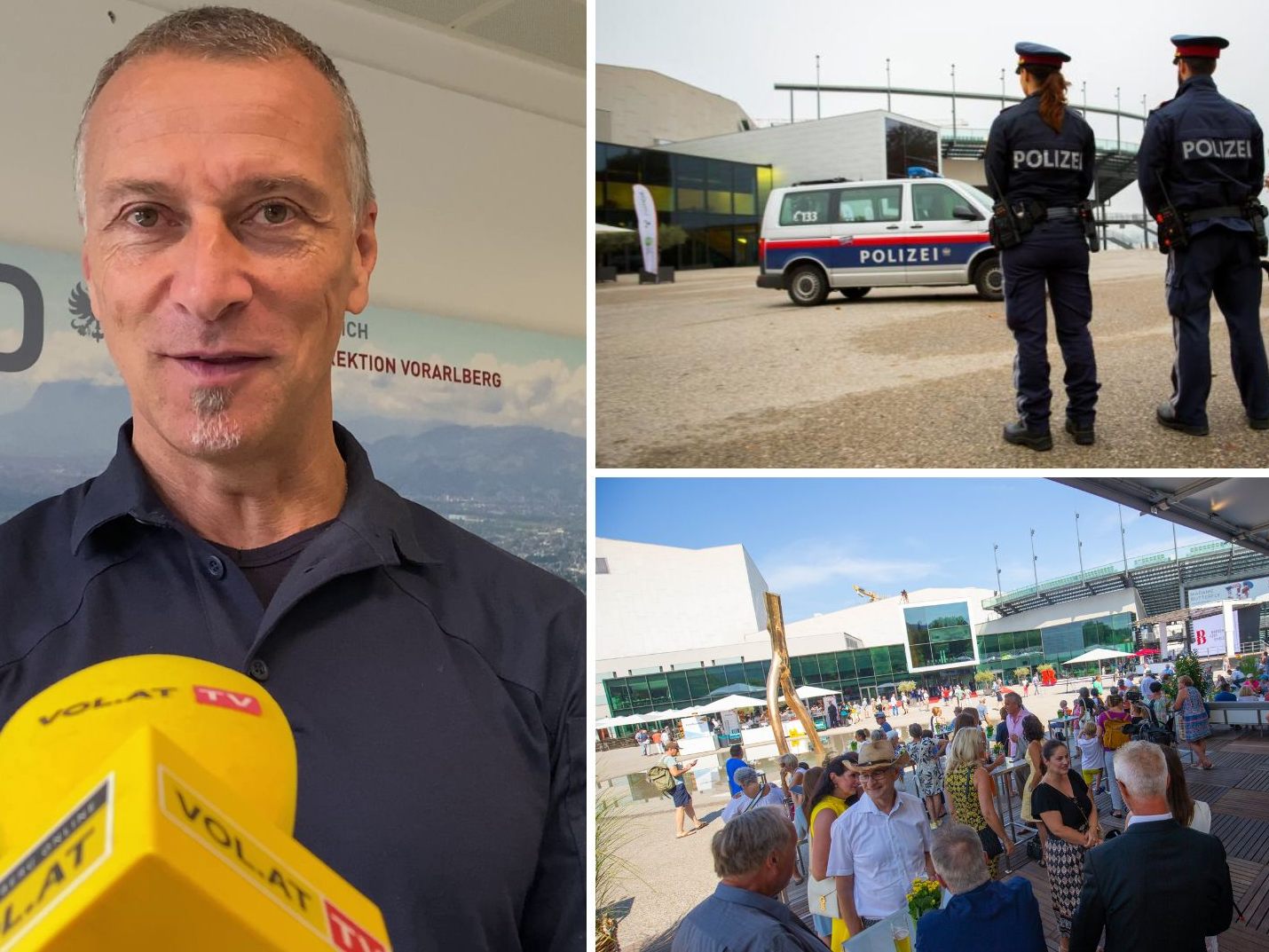 Wolfgang Dür erklärt, wie die Vorarlberger Polizei bei den Festspielen im Einsatz ist.