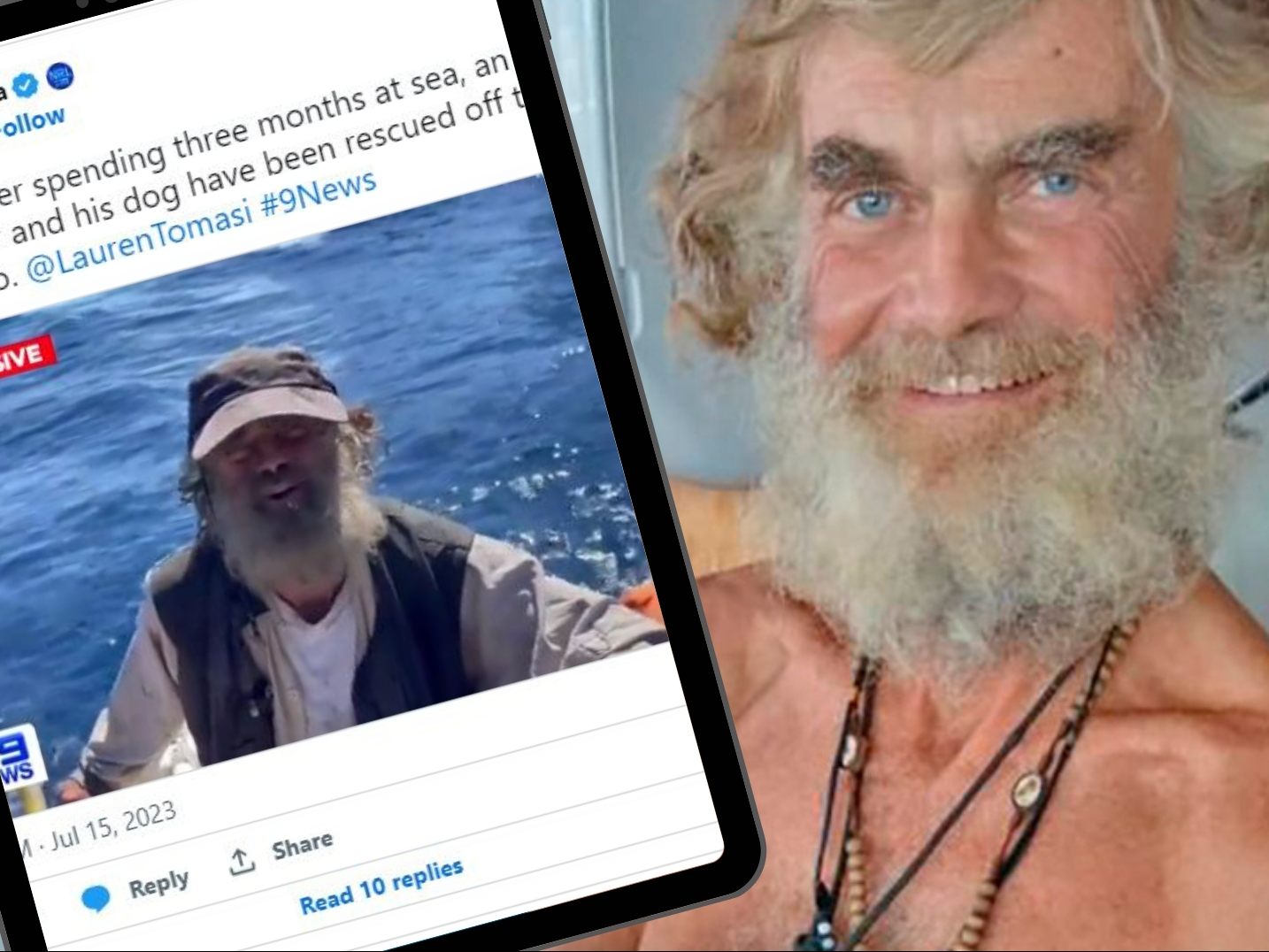 Der Katamaran von Timothy Shaddock war durch ein Unwetter beschädigt worden.