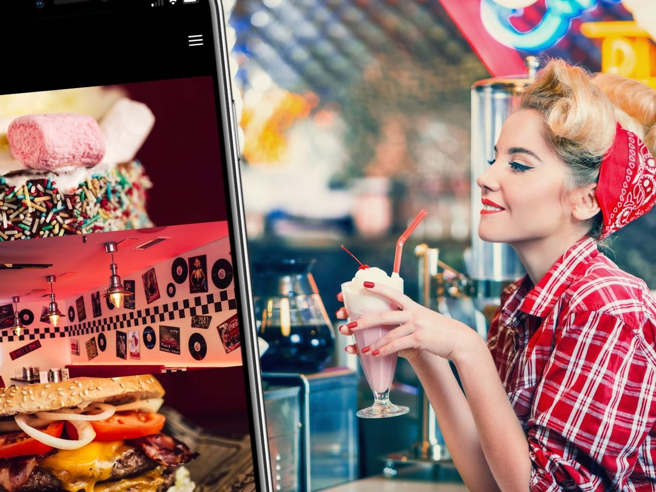 Miles Diner in Bregenz, dessen Einrichtung stark an ein typisch amerikanisches Diner erinnert, ist ein Hotspot für Drinks und riesige Burger.