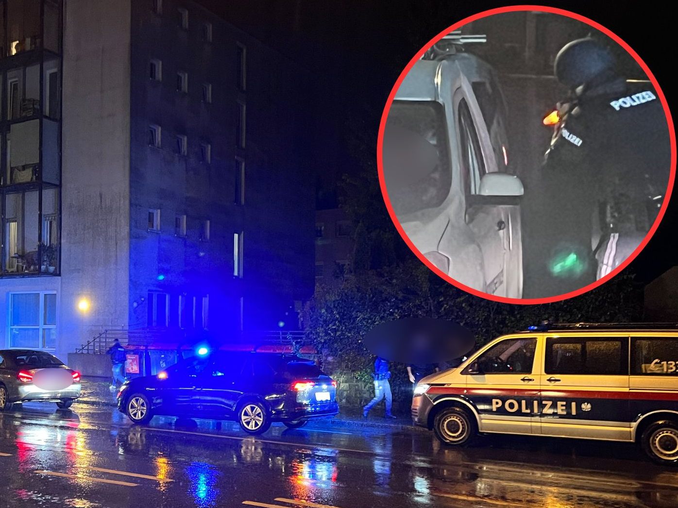 Großeinsatz der Polizei.