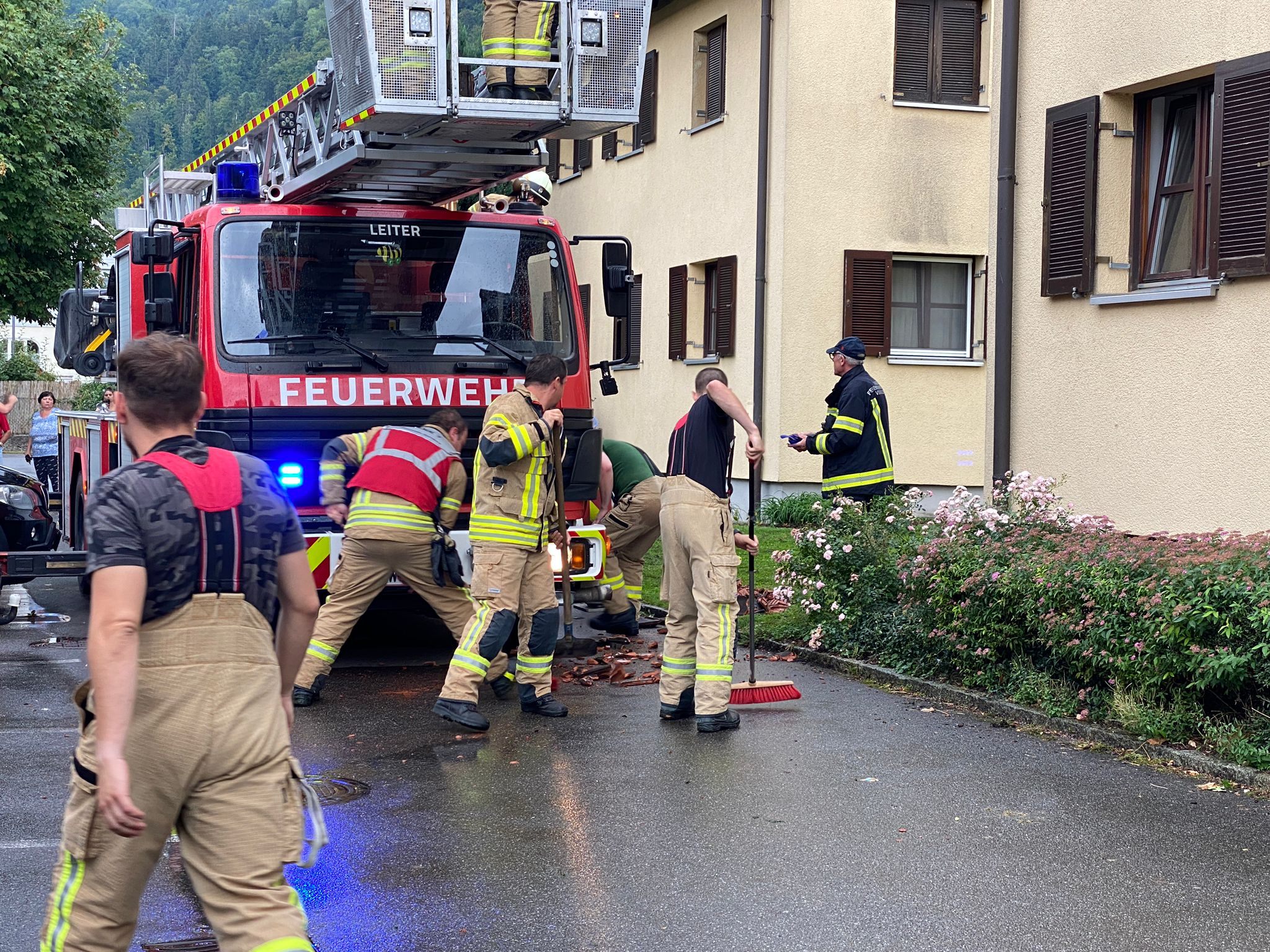 Blitzeinschlag in Dornbirn.