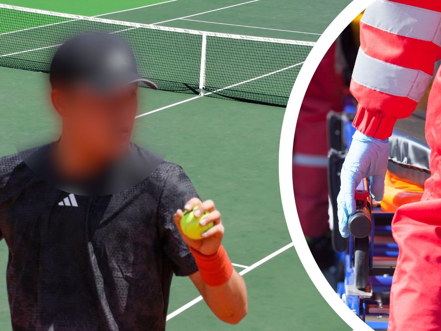 Der Tennis-Profi brach während des Turniers am Spielfeldrand zusammen.