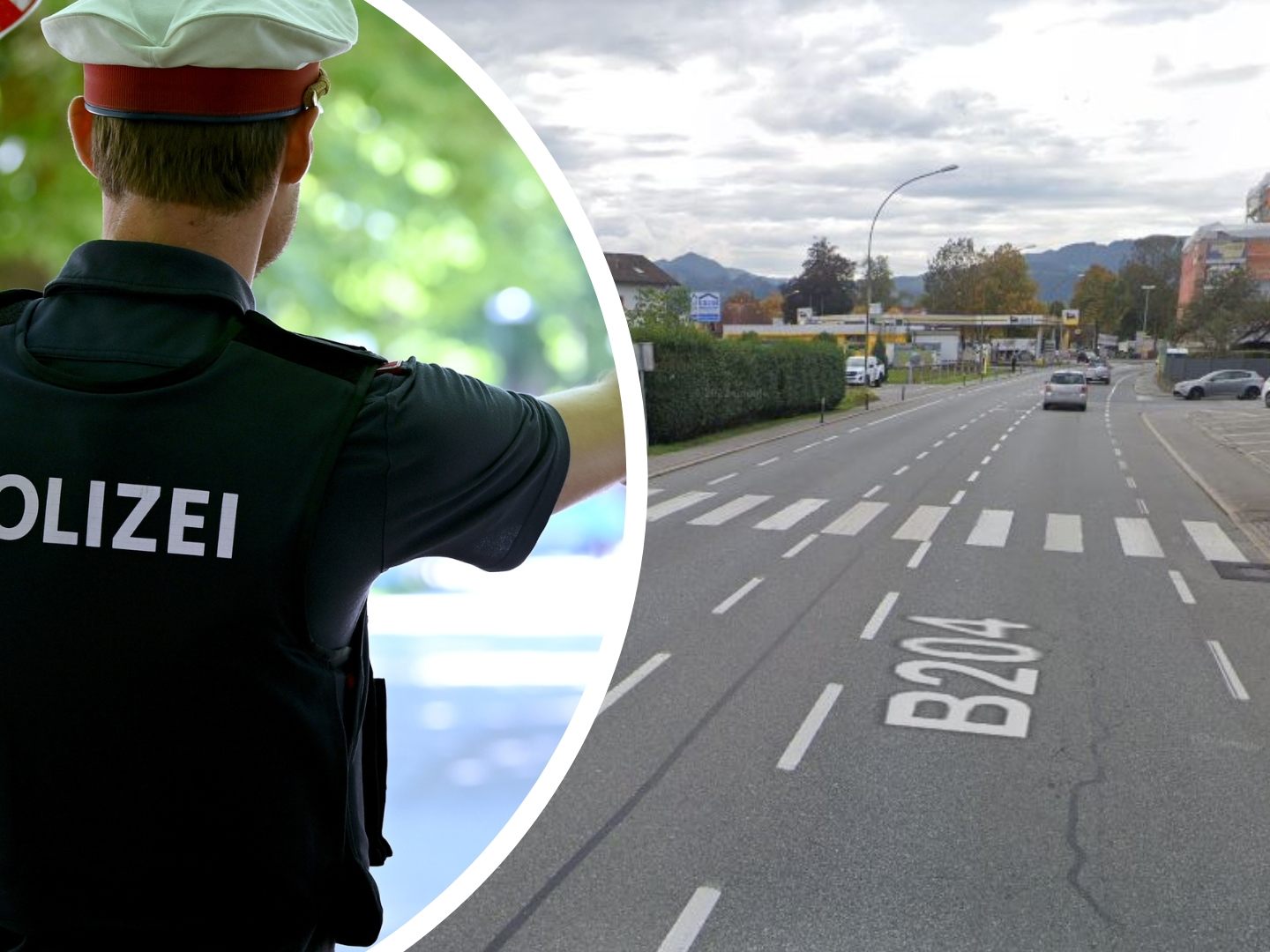 An diesem Zebrastreifen in Lustenau ereignete sich der Unfall.