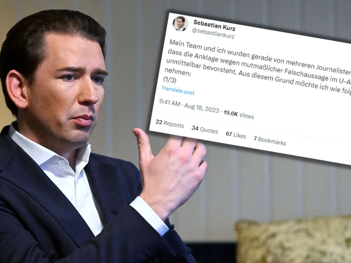 Kurz wird angeklagt.