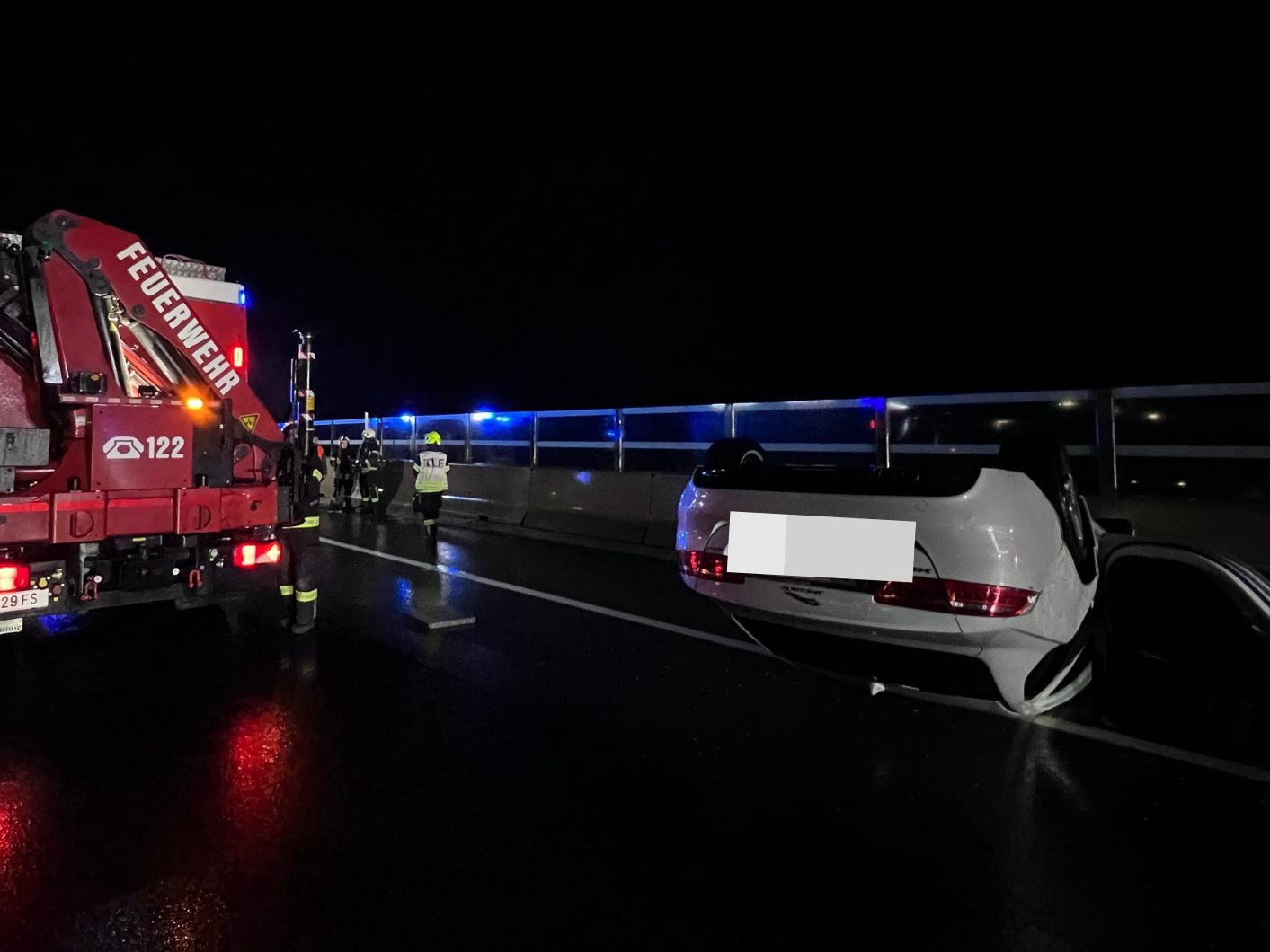 Am Sonntagabend kam es zu einem Unfall auf der A14 Rheintalautobahn.