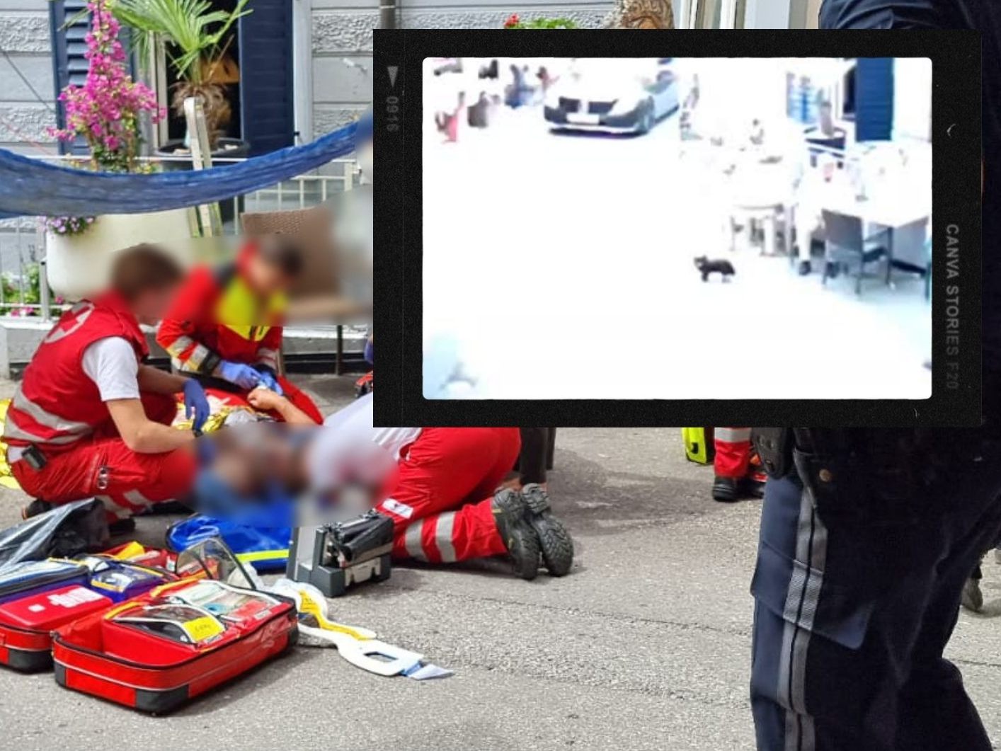 Auf einem Überwachungsvideo wurde der Vorfall aufgezeichnet.