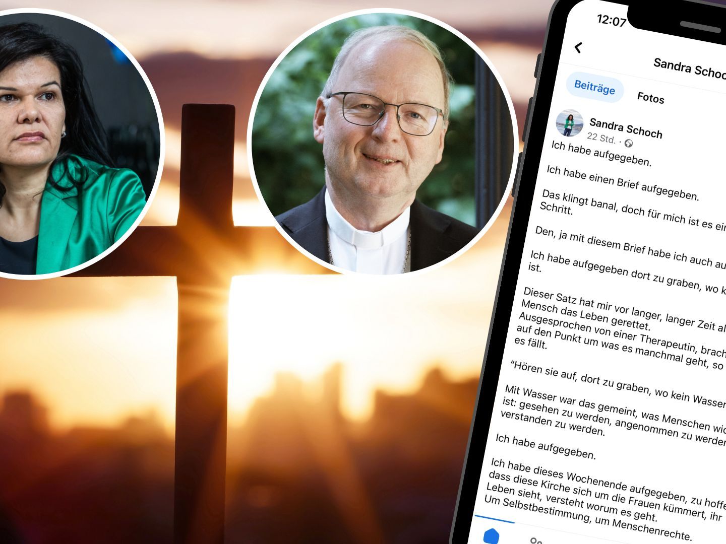 Sandra Schoch macht ihrem Unmut über die Katholische Kirche Luft.