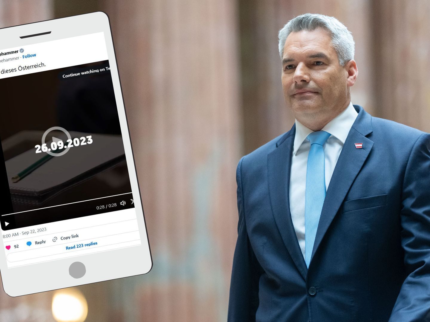 Wilde Spekulationen um Nehammer-Posting