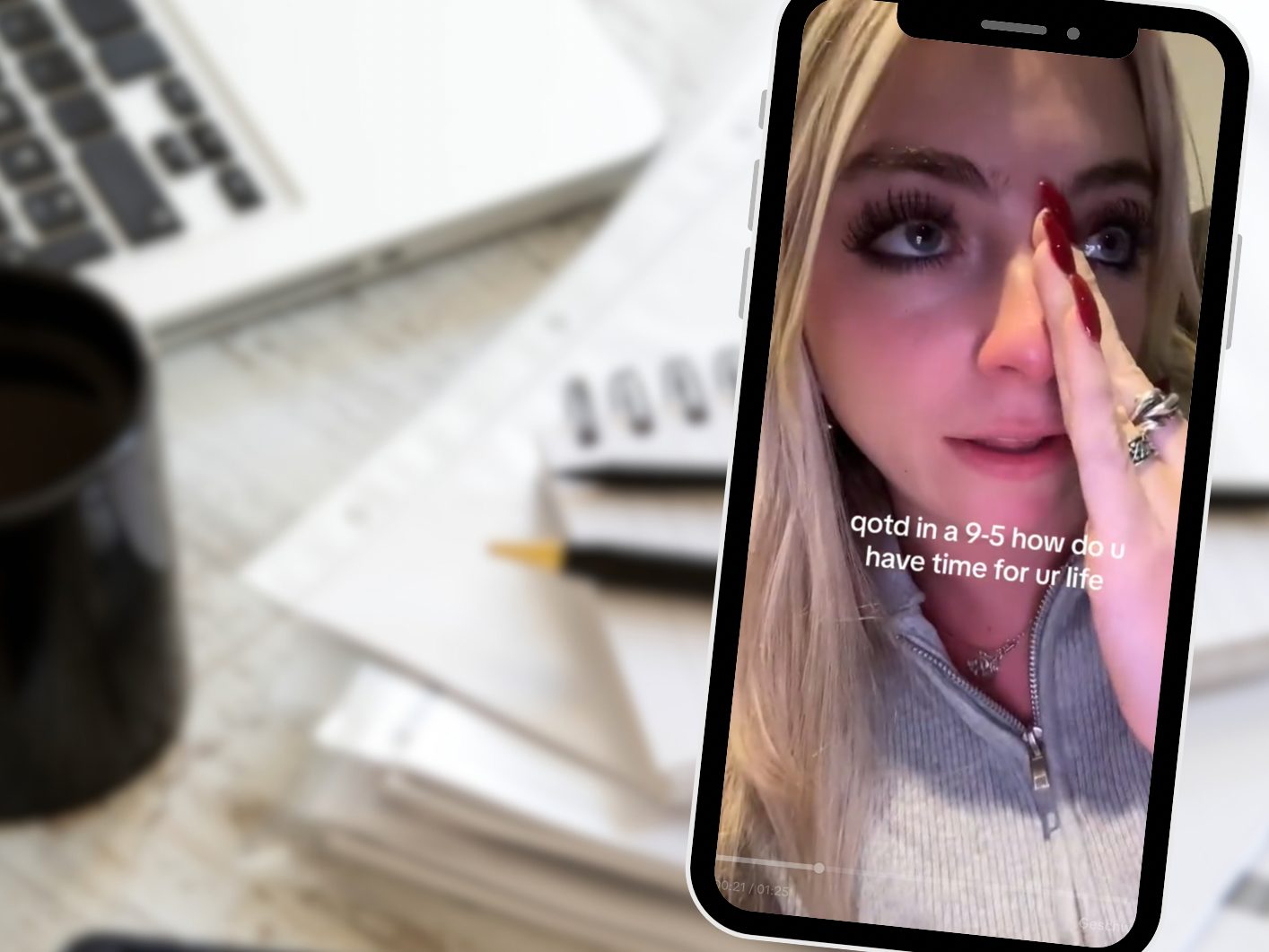 „Acht Stunden sind einfach verrückt“, beklagt die Influencerin.
