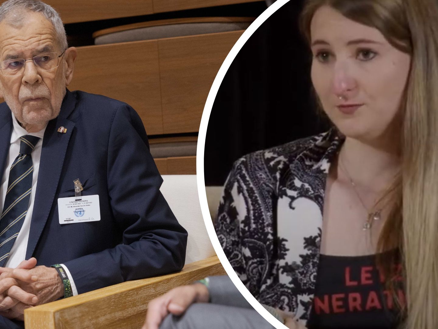Aktivistin Marina Hagen-Canaval (r.) wurde emotional als sie den Bundespräsidenten (l. im September in NY) direkt ansprach.