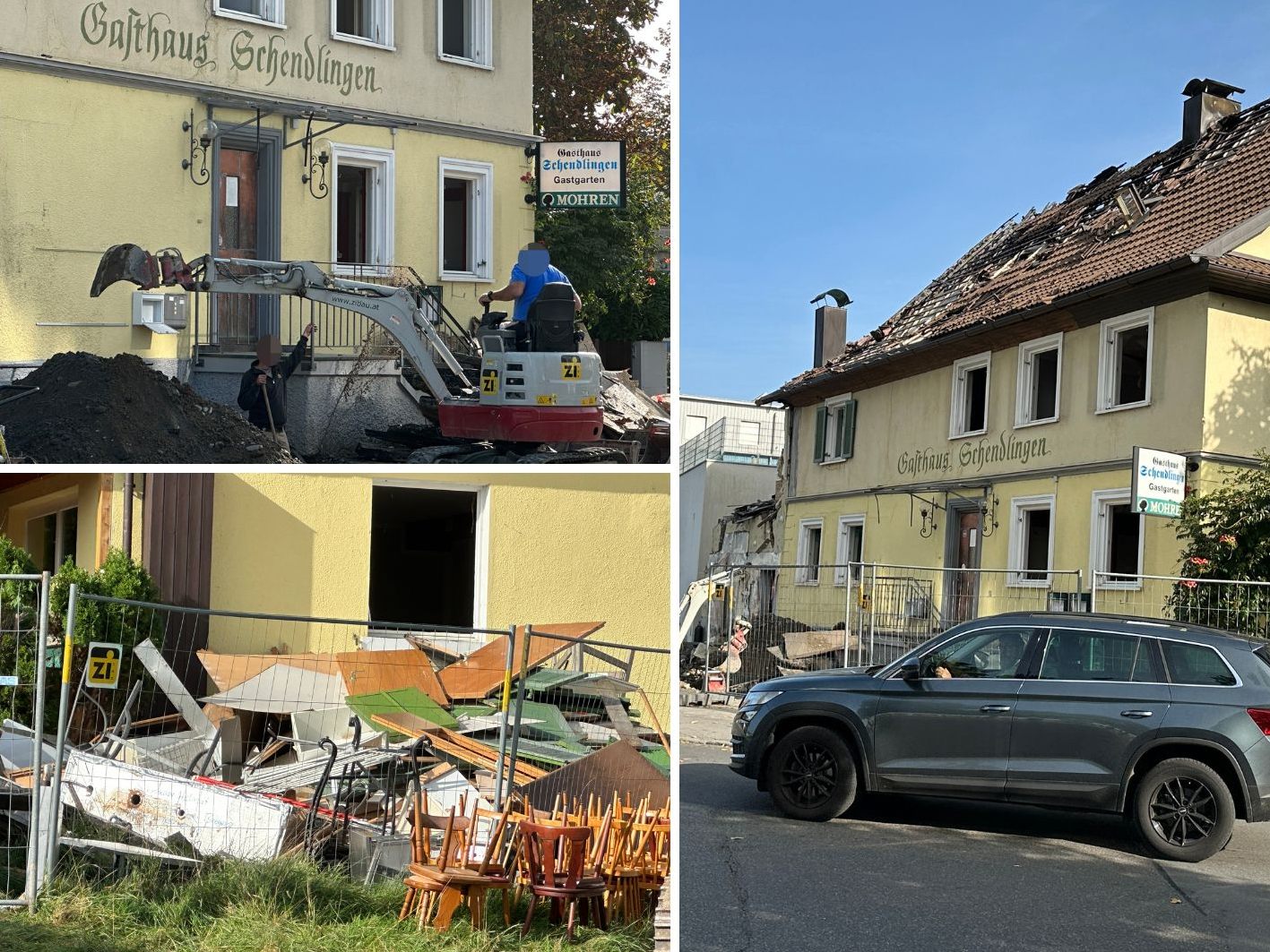 Das Gasthaus Schendlingen wird nun abgerissen.