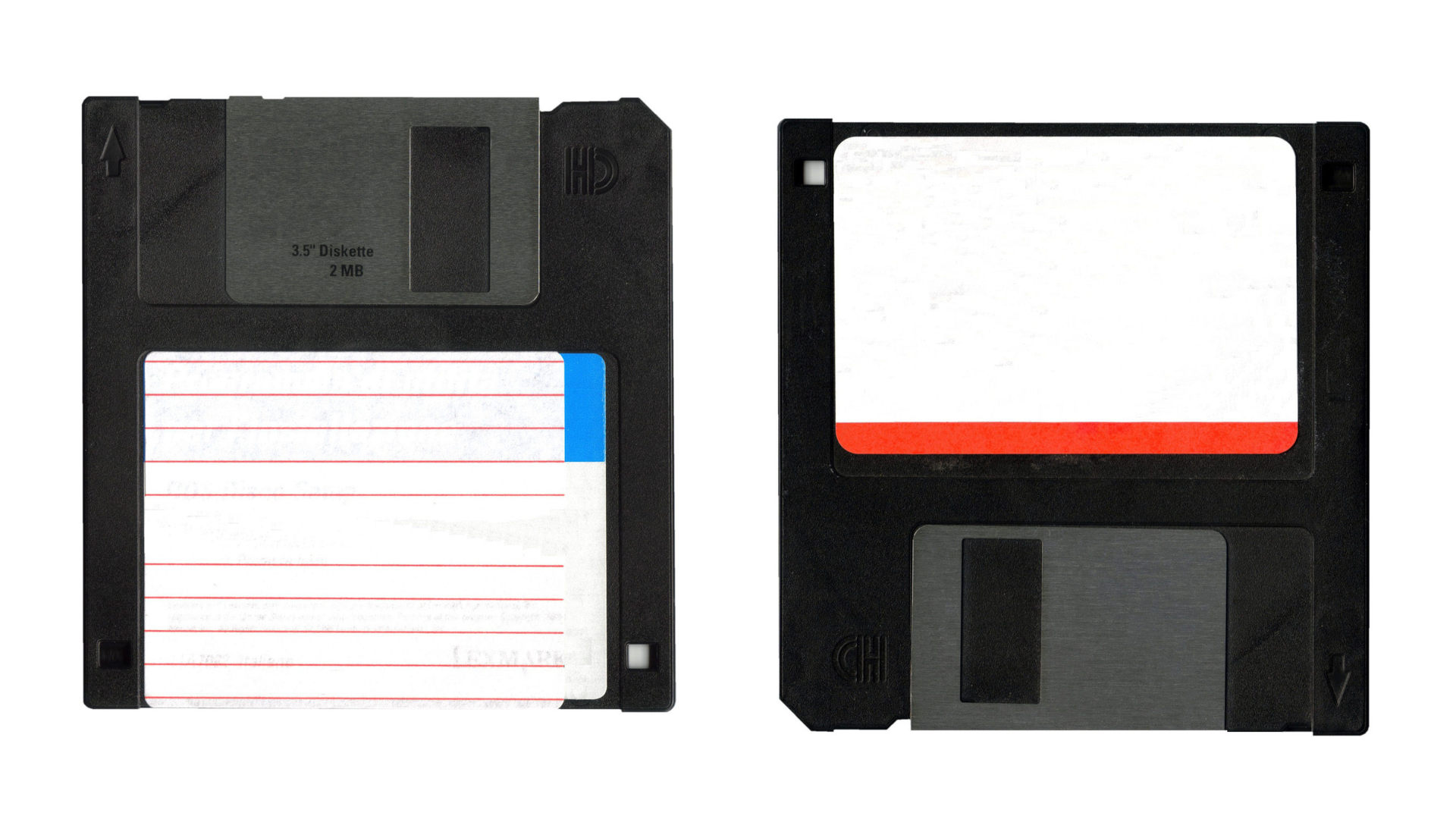 Floppy Disks, auch bekannt als Disketten, sind ein altes Speichermedium und sind die Vorläufer von CD-ROMs und USB-Sticks.