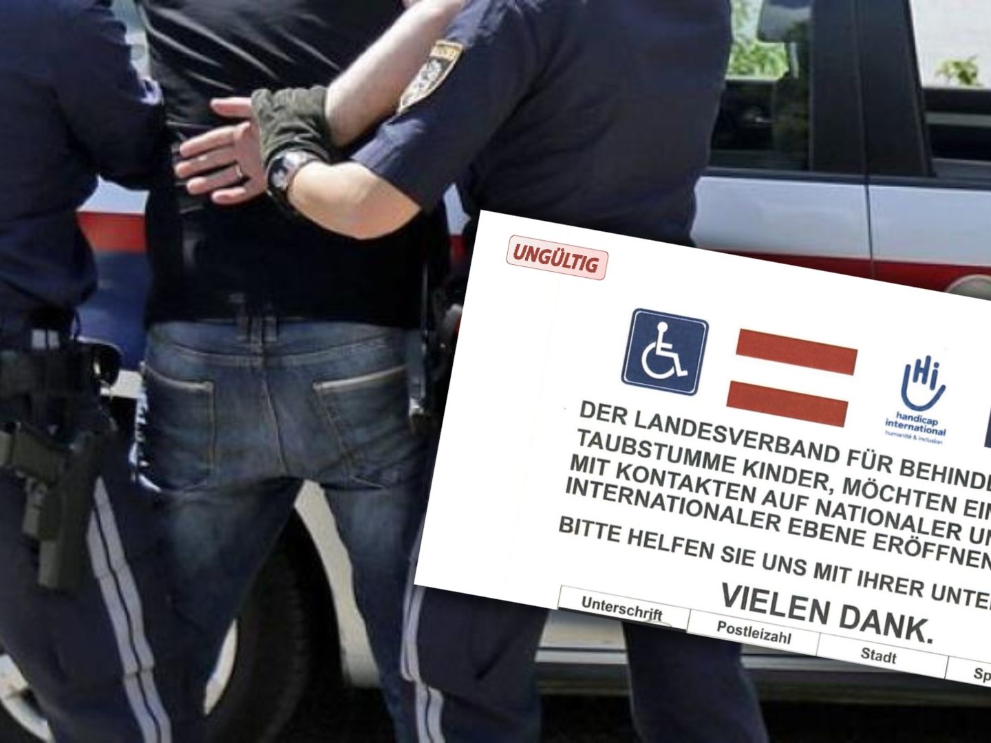 Der Mann wurde auf frischer Tat ertappt und festgenommen.