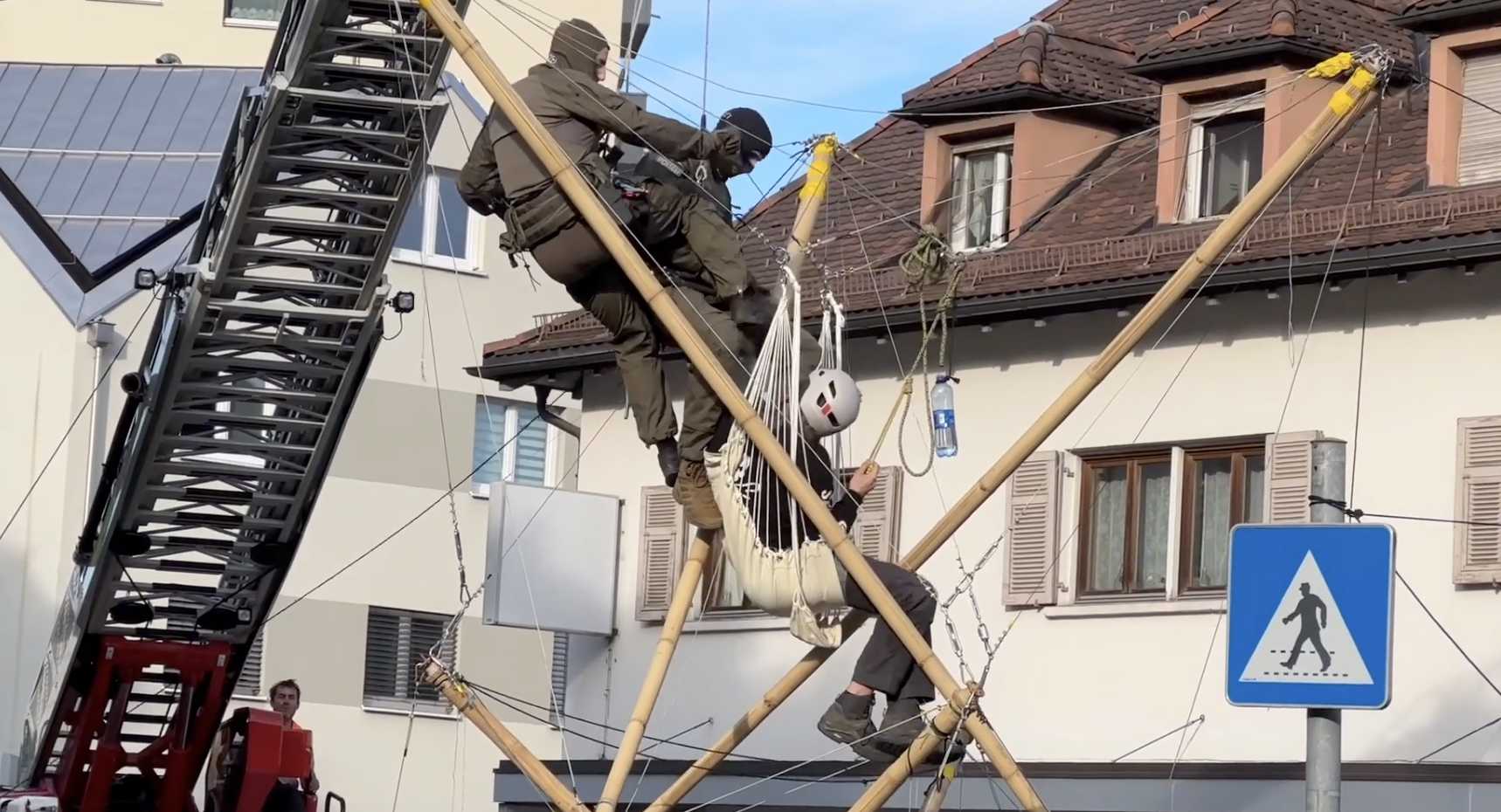 Cobra-Einsatz beim Klima-Protest in Bregenz.