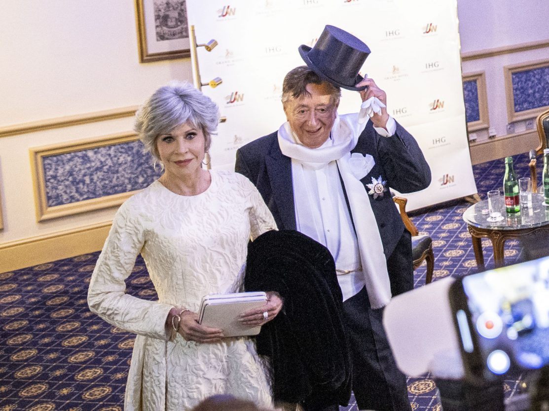 Richard Lugner mit Opernballgast Jane Fonda.