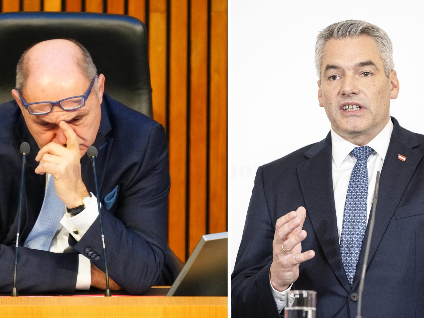 Karl Nehammer steht weiterhin zu Wolfgang Sobotka.