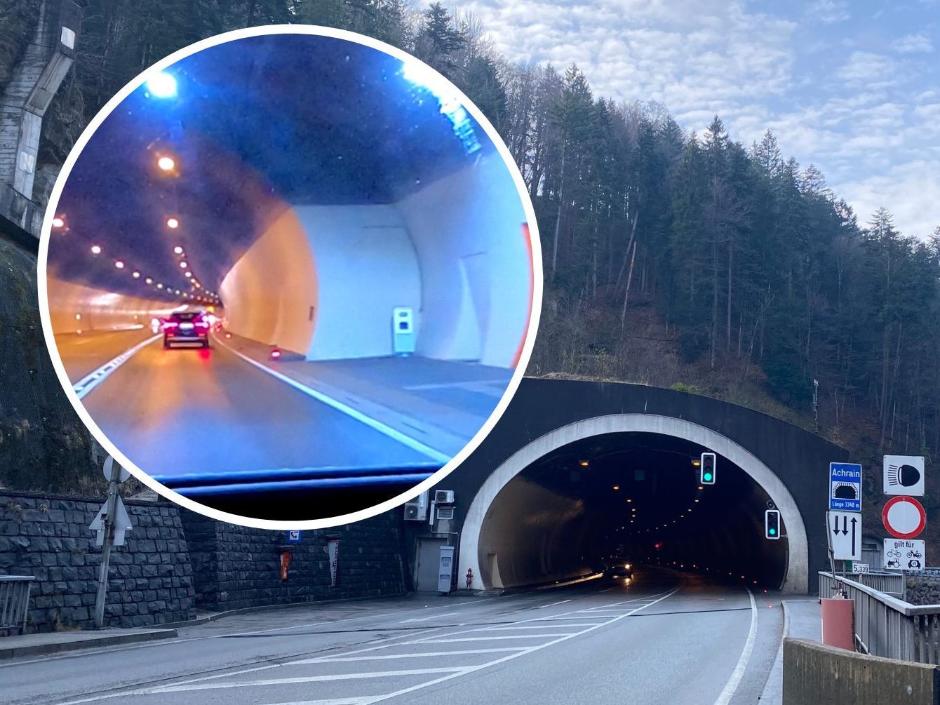Auch im Achraintunnel werden jetzt teure Fotos gemacht.