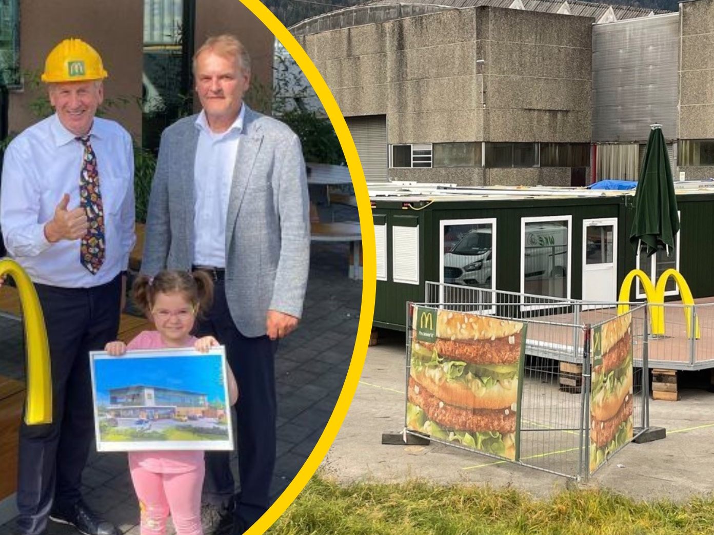 Während der McDonald's in Bürs neu gebaut wird, eröffnet in Nüziders am 1. Dezember ein Pop-Up-Store.