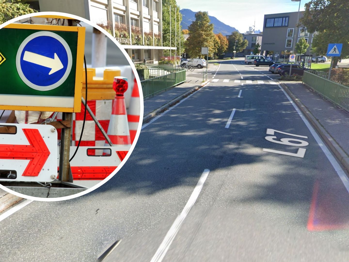 L67 in Frastanz von Montag, 06. November, bis voraussichtlich Ende Juni 2024 gesperrt