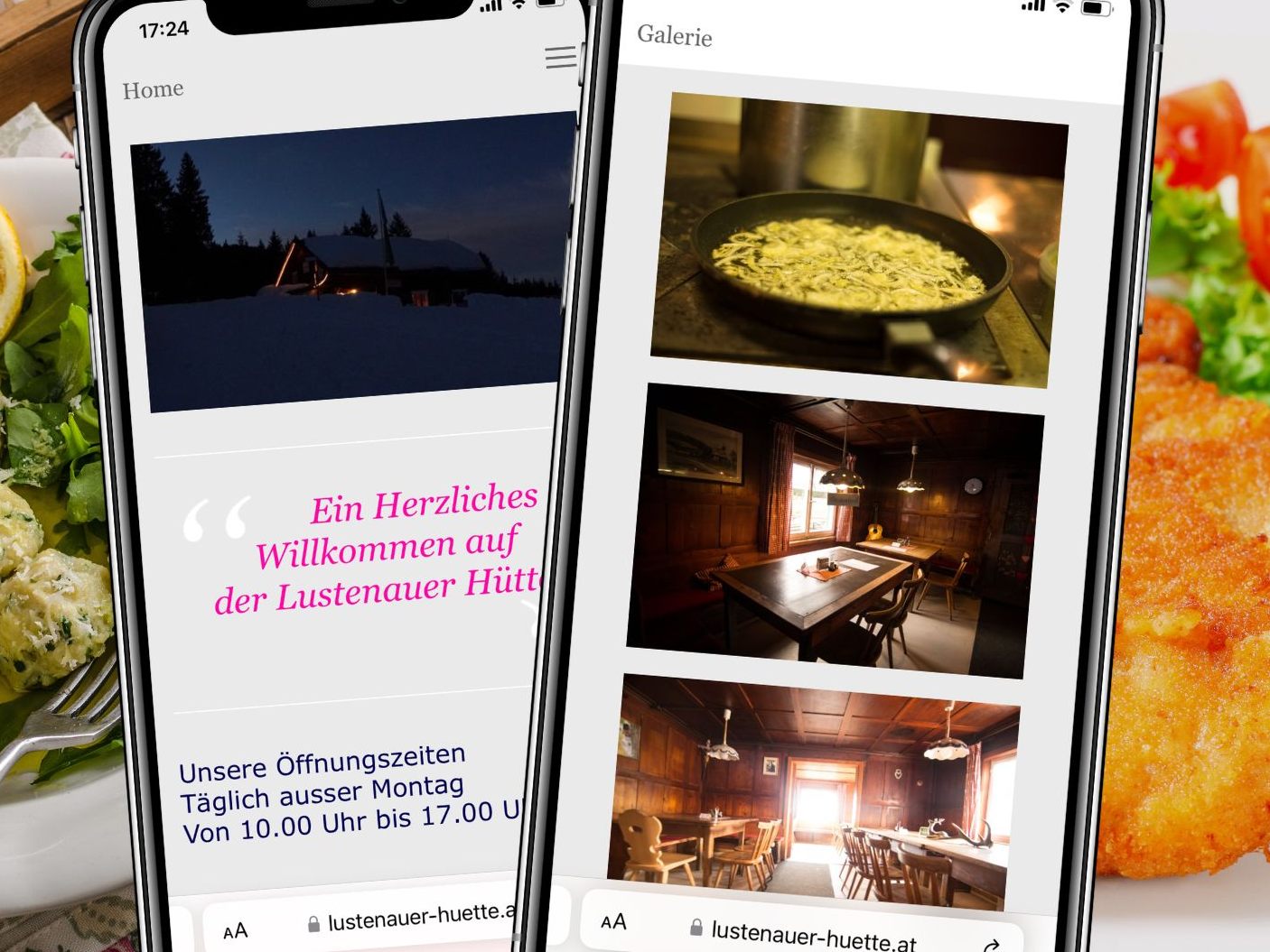 Die Speisekarte verspricht gutbürgerliche Küche mit Wiener Schnitzel, aber auch mit vegetarischen Gerichten.