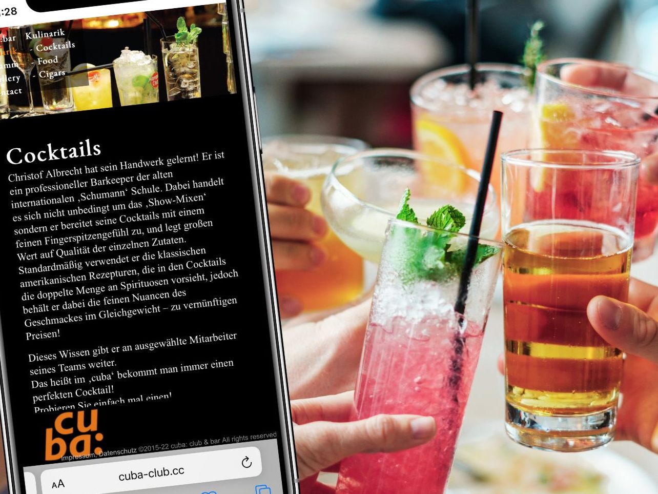 Neben den leckeren Cocktails sollte man auch das kulinarische Angebot der cuba:bar nicht verpassen.