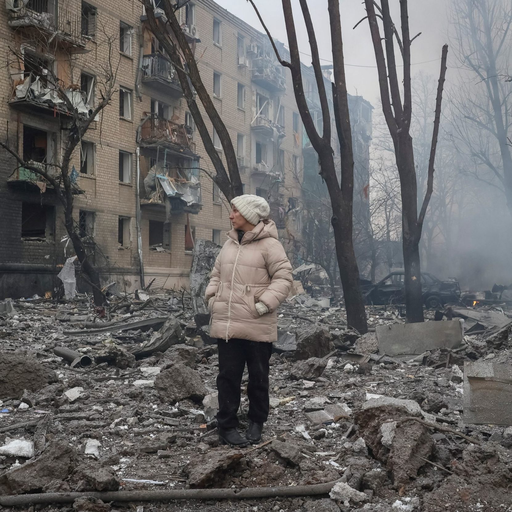 Russische Raketenangriffe: Wohnhäuser in Kiew und Charkiw getroffen.