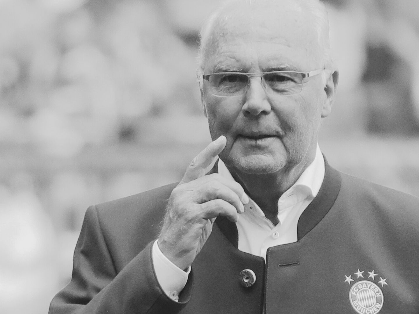 Franz Beckenbauer im Mai 2017 bei einem Spiel des FC Bayern in München.