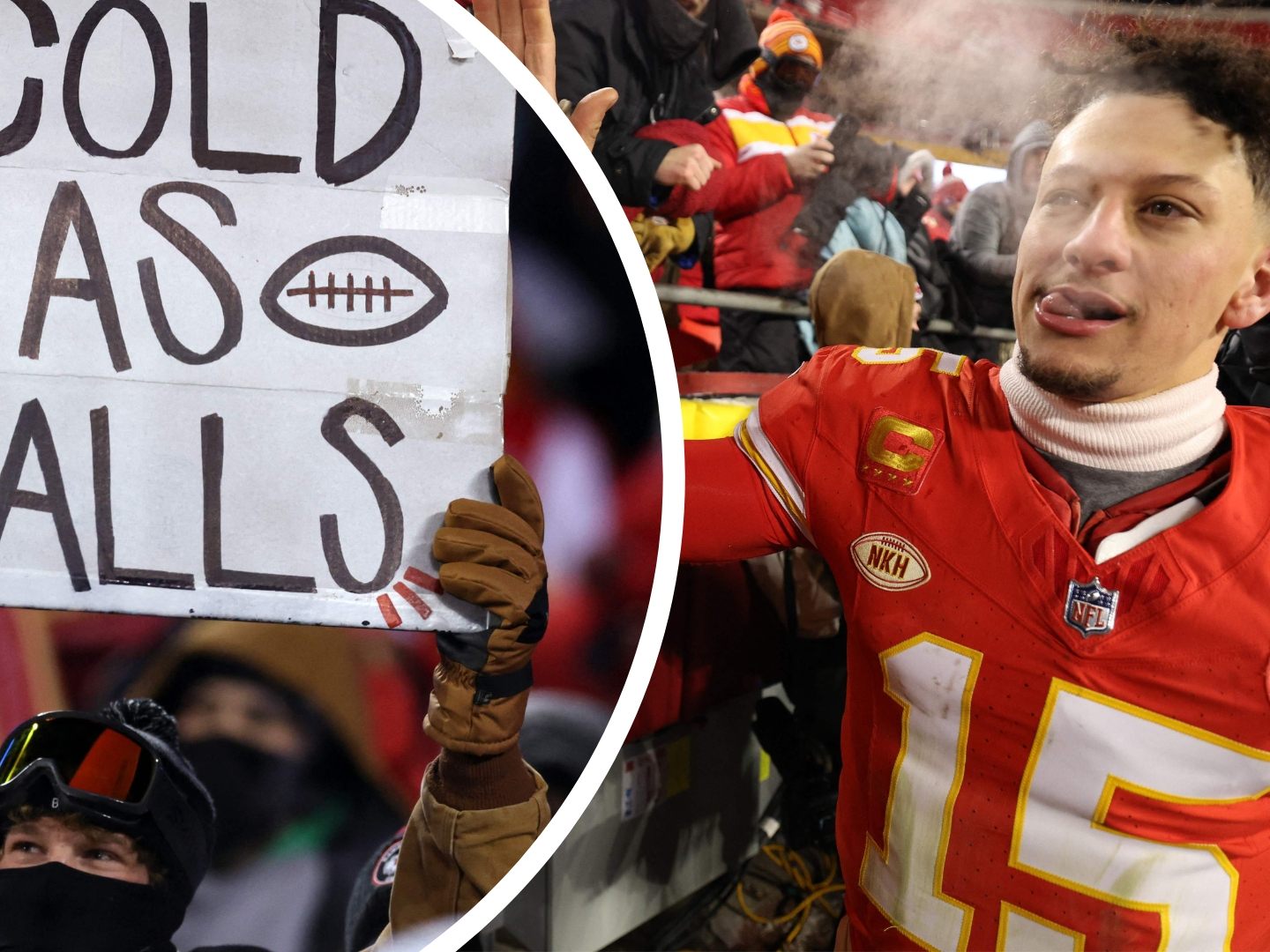 Chiefs um Quarterback Mahomes bleiben auch in der Kälte siegreich.