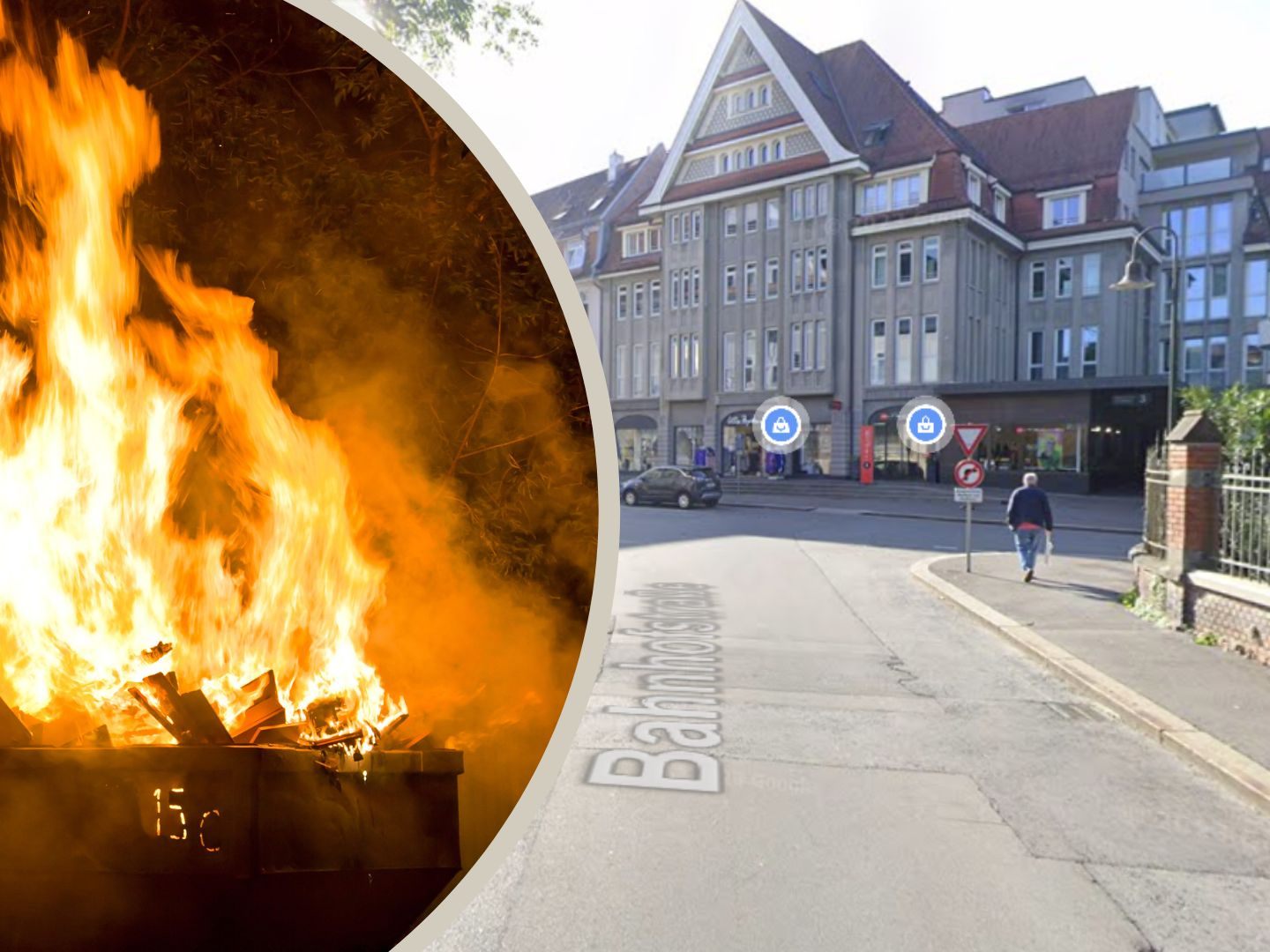 Brennende Mülltonnen in Dornbirn