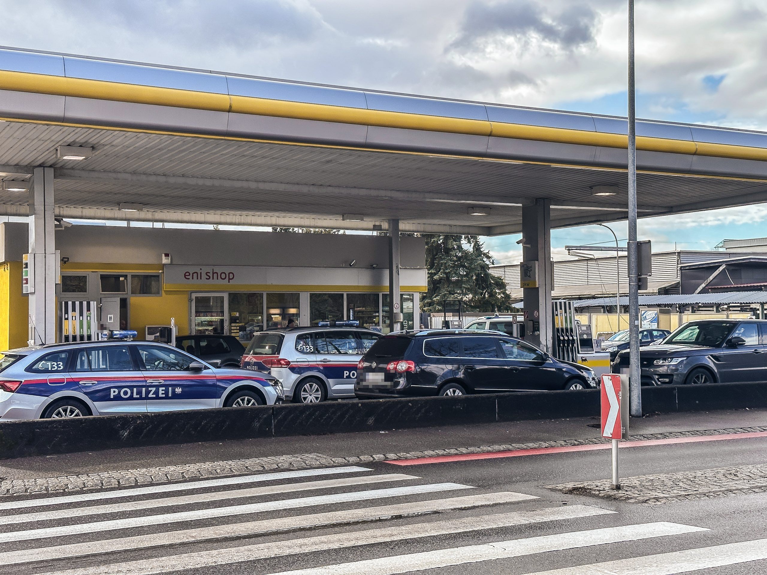 Die Frau wurde an der Tankstelle in Wolfurt festgenommen.