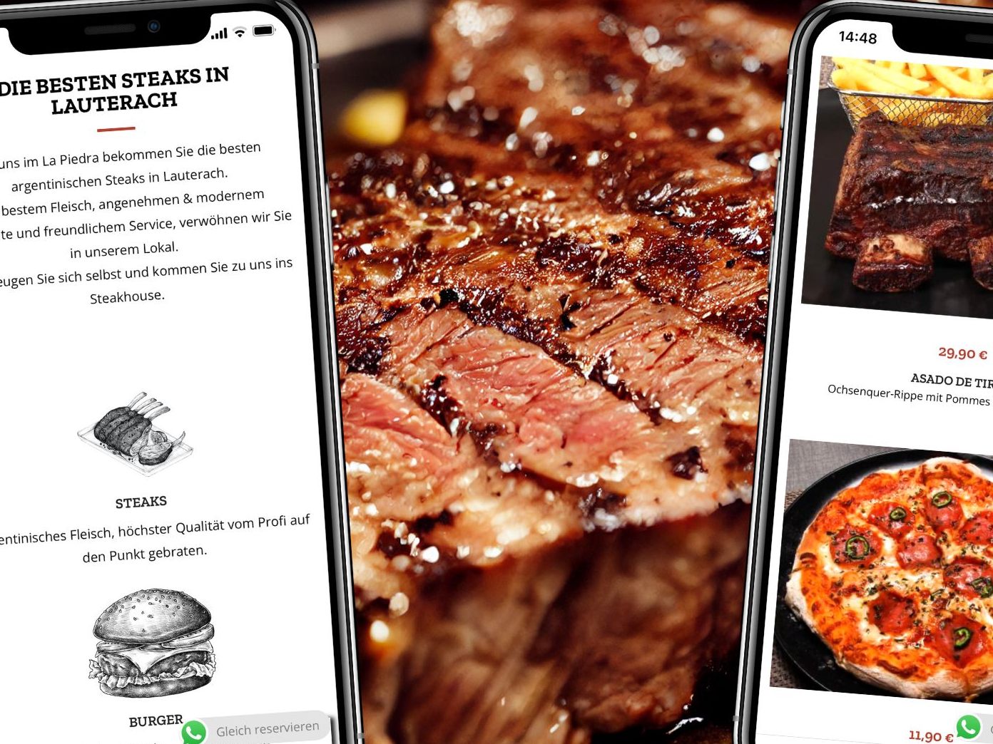 Das Angebot des La Piedra reicht von argentinischen Steaks über frische Pizzen bis hin zu saftigen Burgern.