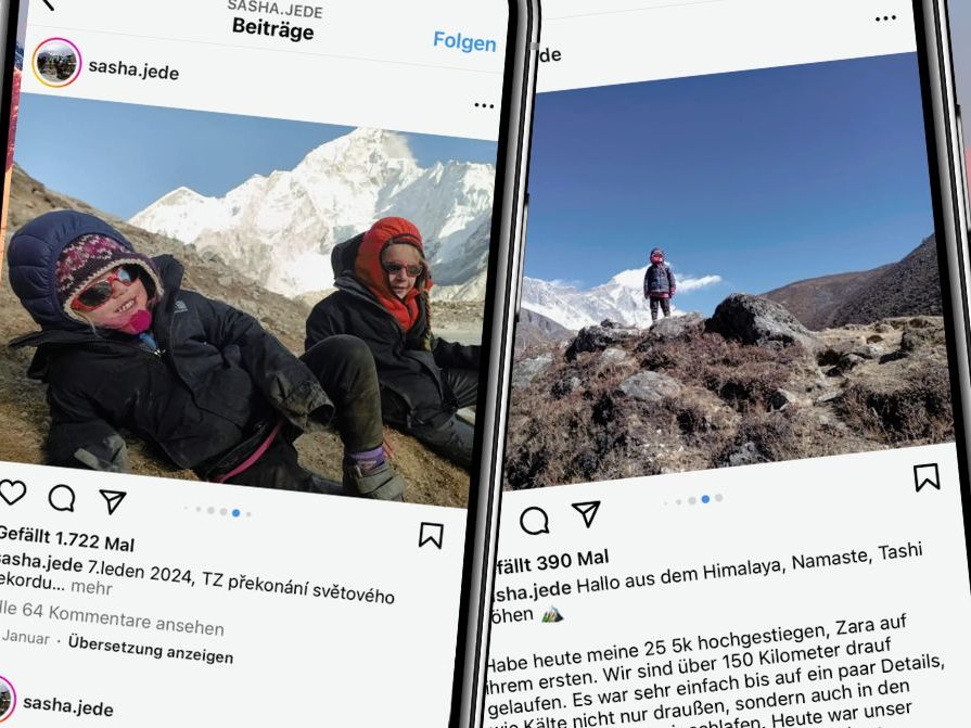 Eine vierjährige Tschechin erreichte als jüngster Mensch das Basislager des Mount Everest.