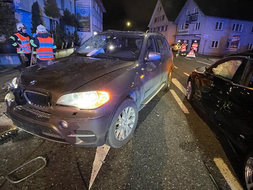 Die Kreuzung in Lauterach musste für einige Zeit gesperrt werden.