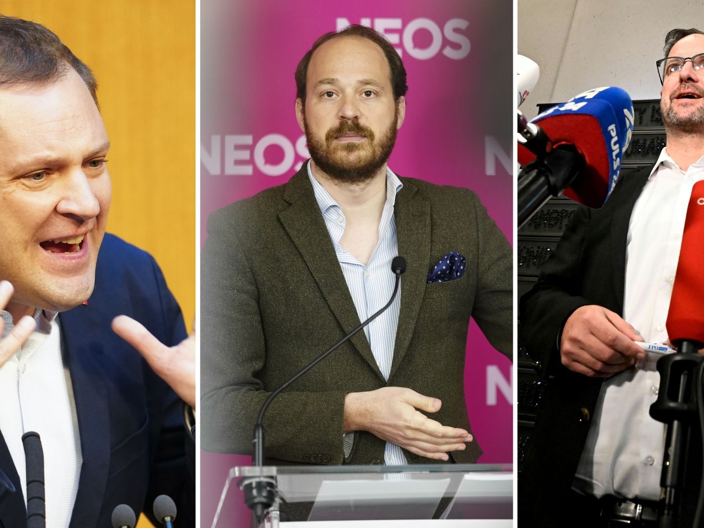 Rot-blaue Neuwahlanträge auf der Tagesordnung - auch NEOS werfen ÖVP Untätigkeit vor.