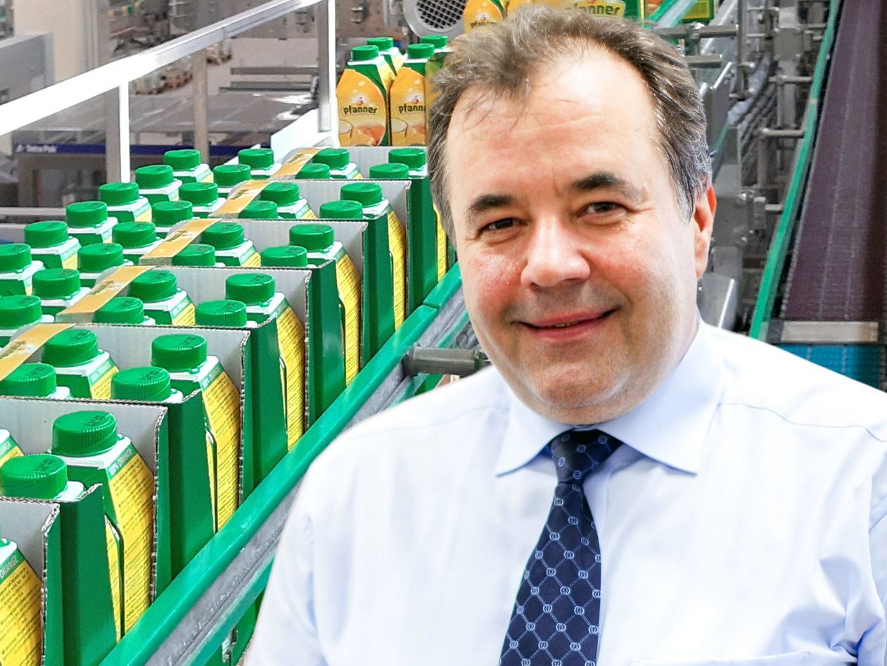 Seit über 25 Jahren ist Peter Pfanner Geschäftsführer von Pfanner Fruchtsaft.