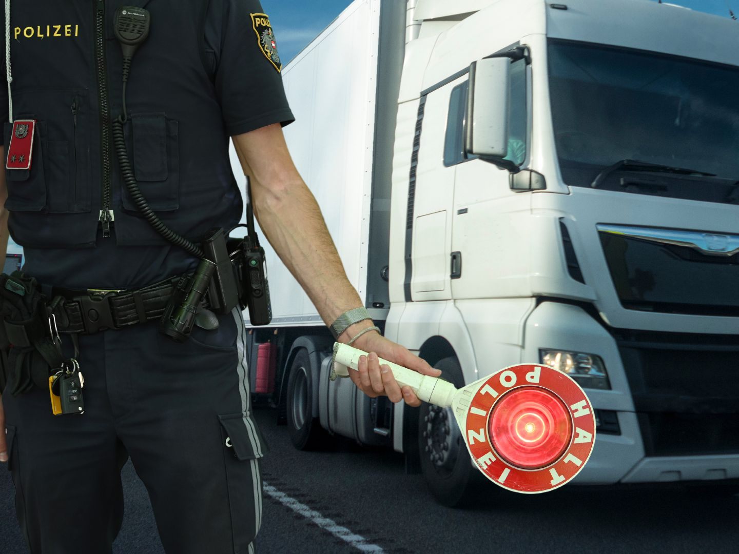 Lkw aus Verkehr gezogen
