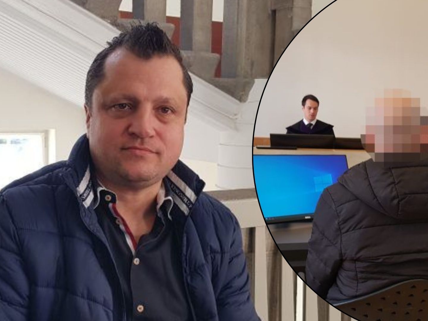Damaliges Opfer und nun Zeuge vor Gericht: Kreuzbar-Wirt Christian Pfeiffer und der Beschuldigte vor dem Schöffensenat.