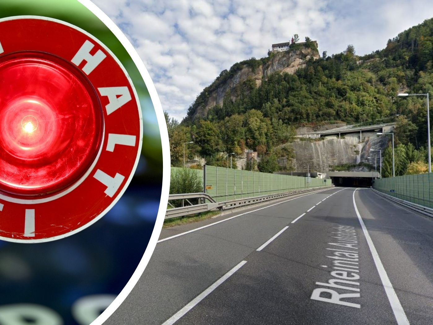 Der Lenker oder die Lenkerin dreht vor dem Pfändertunnel um und überlegte es sich dann nocheinmal anders.