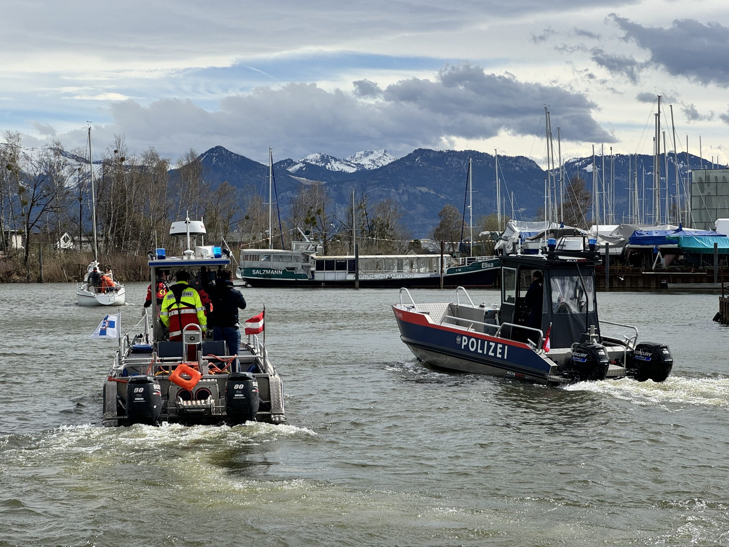 Die Wasserrettung Vorarlberg eilte zur Fußacher Bucht.