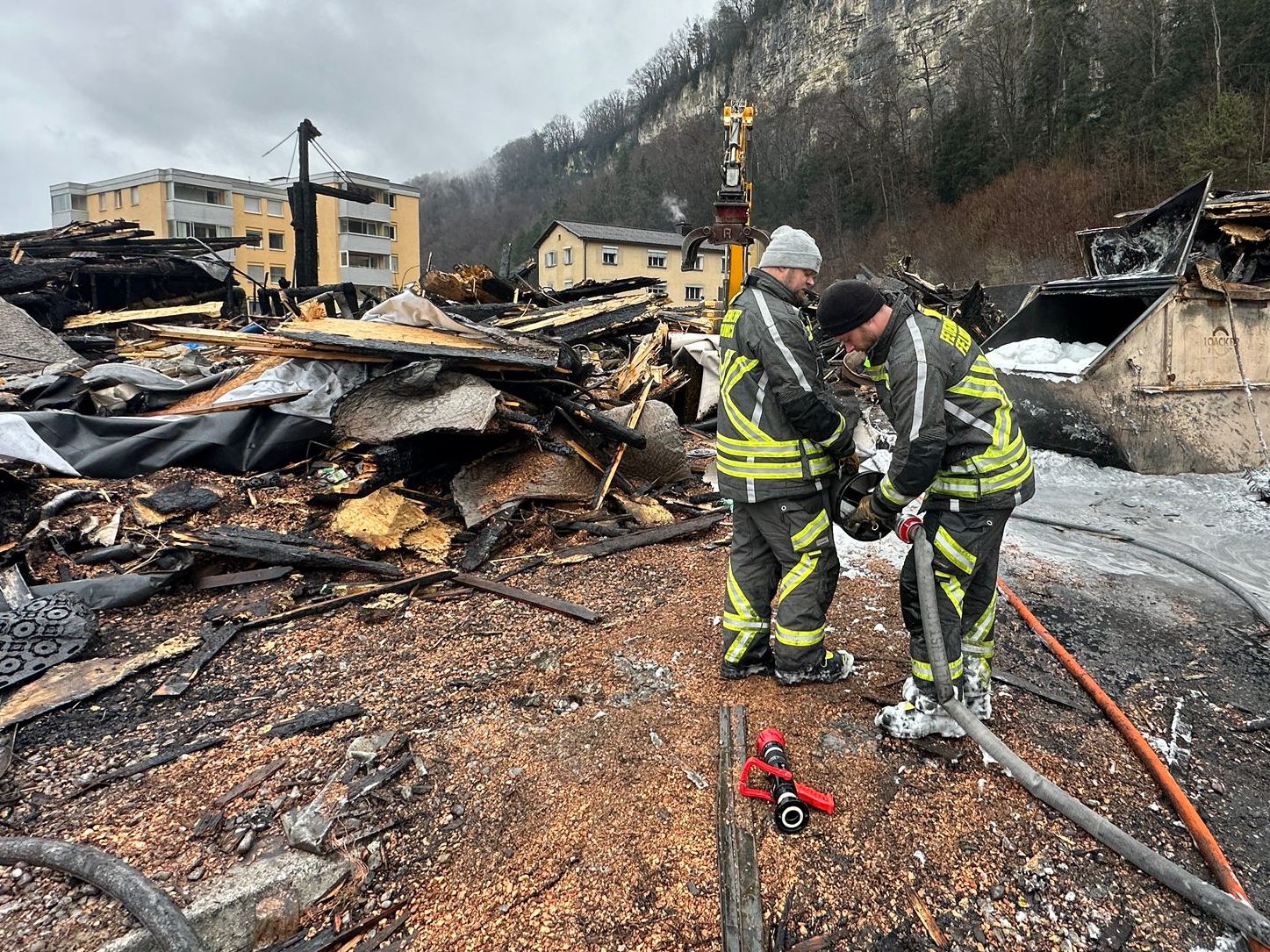 Das ASZ in Feldkirch wurde durch den Brand zerstört.