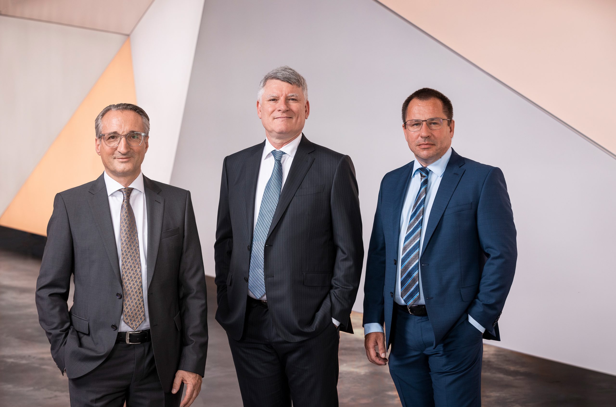 Bernard Motzko (links), Alfred Felder (Mitte), Thomas Erath (rechts).