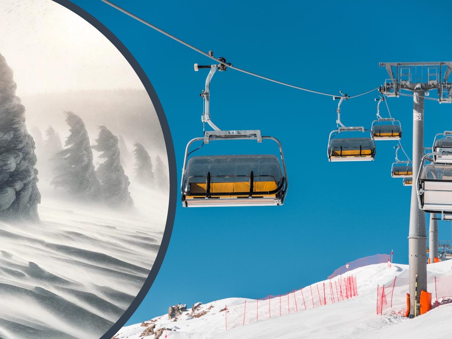Mehrere Skilifte wurden abgestellt.