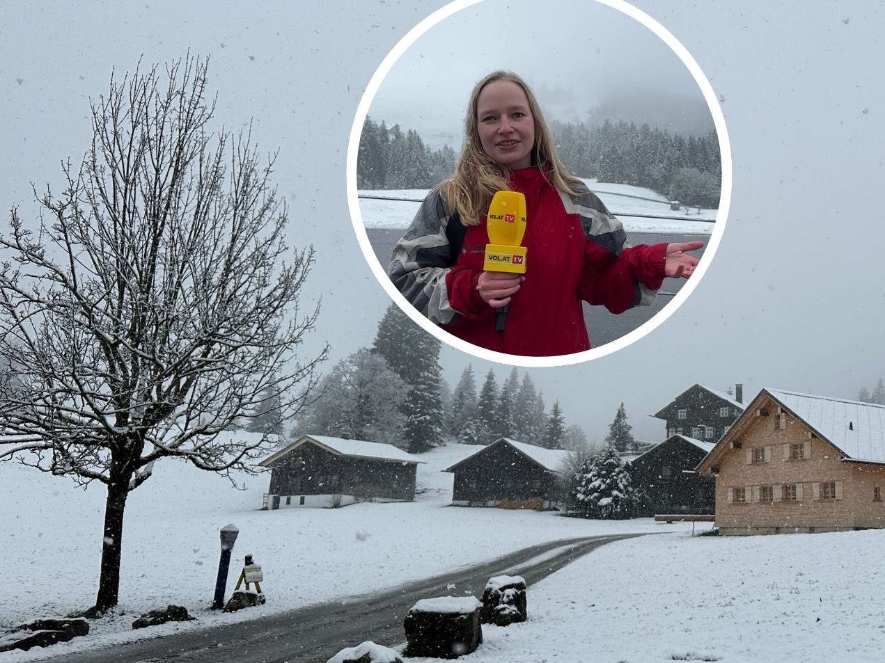 Am Bödele gibt es Neuschnee, in den Tälern regnet es.