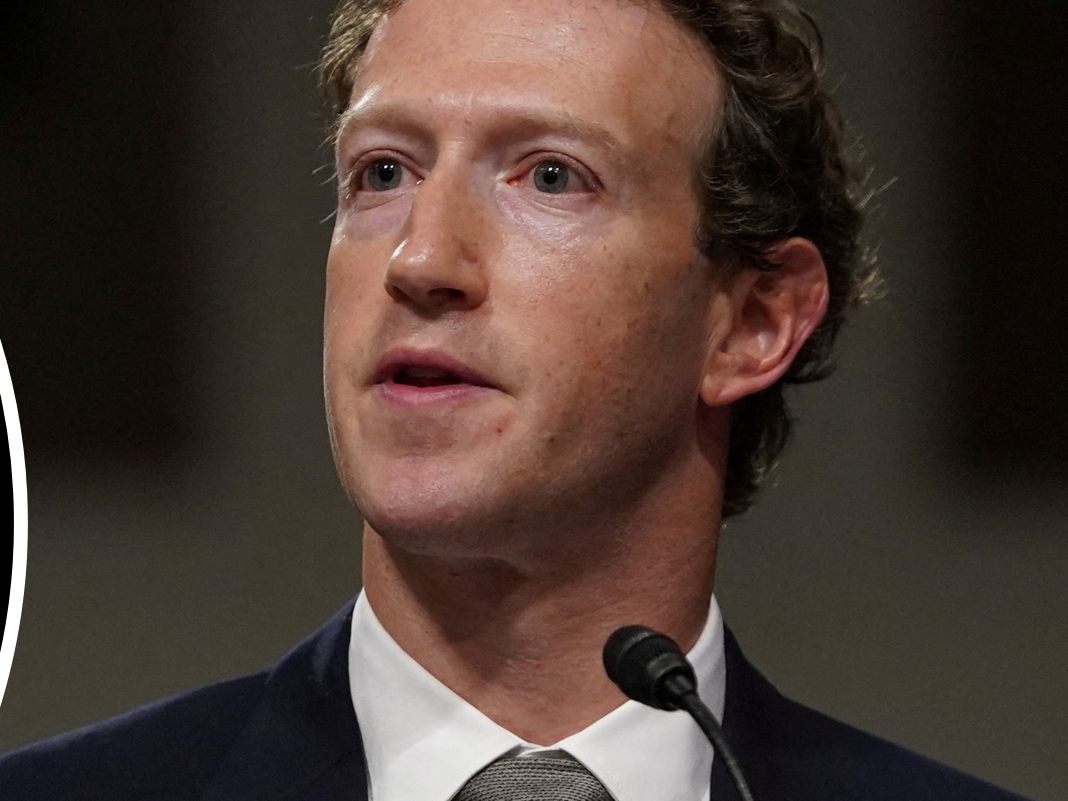Mark Zuckerbergs (r.) Ausblick alarmiert Anleger - Meta-Aktie brach zeitweise um zwölf Prozent ein.
