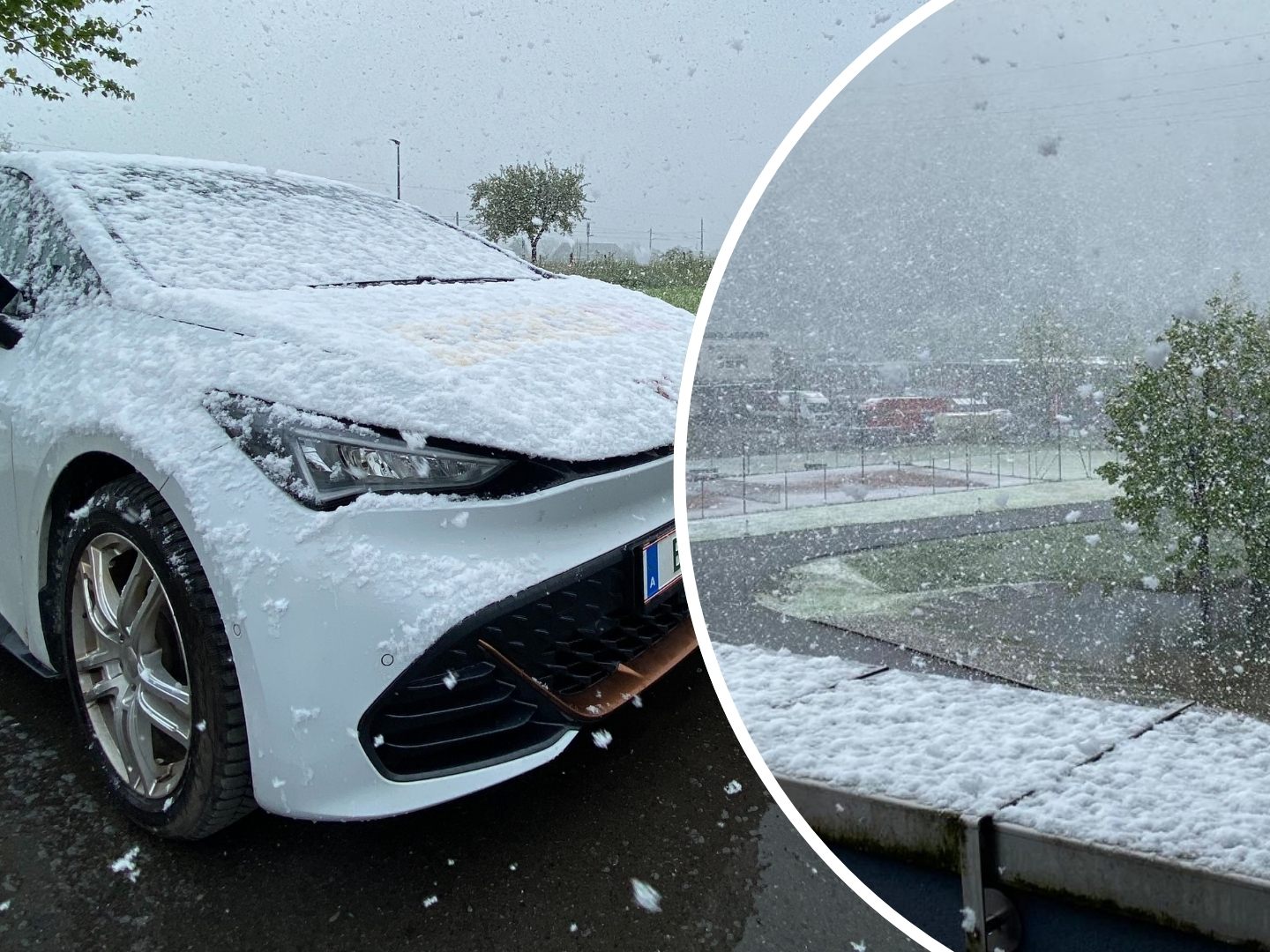 In Schwarzach fielen am Sonntag richtig dicke Schneeflocken vom Himmel.