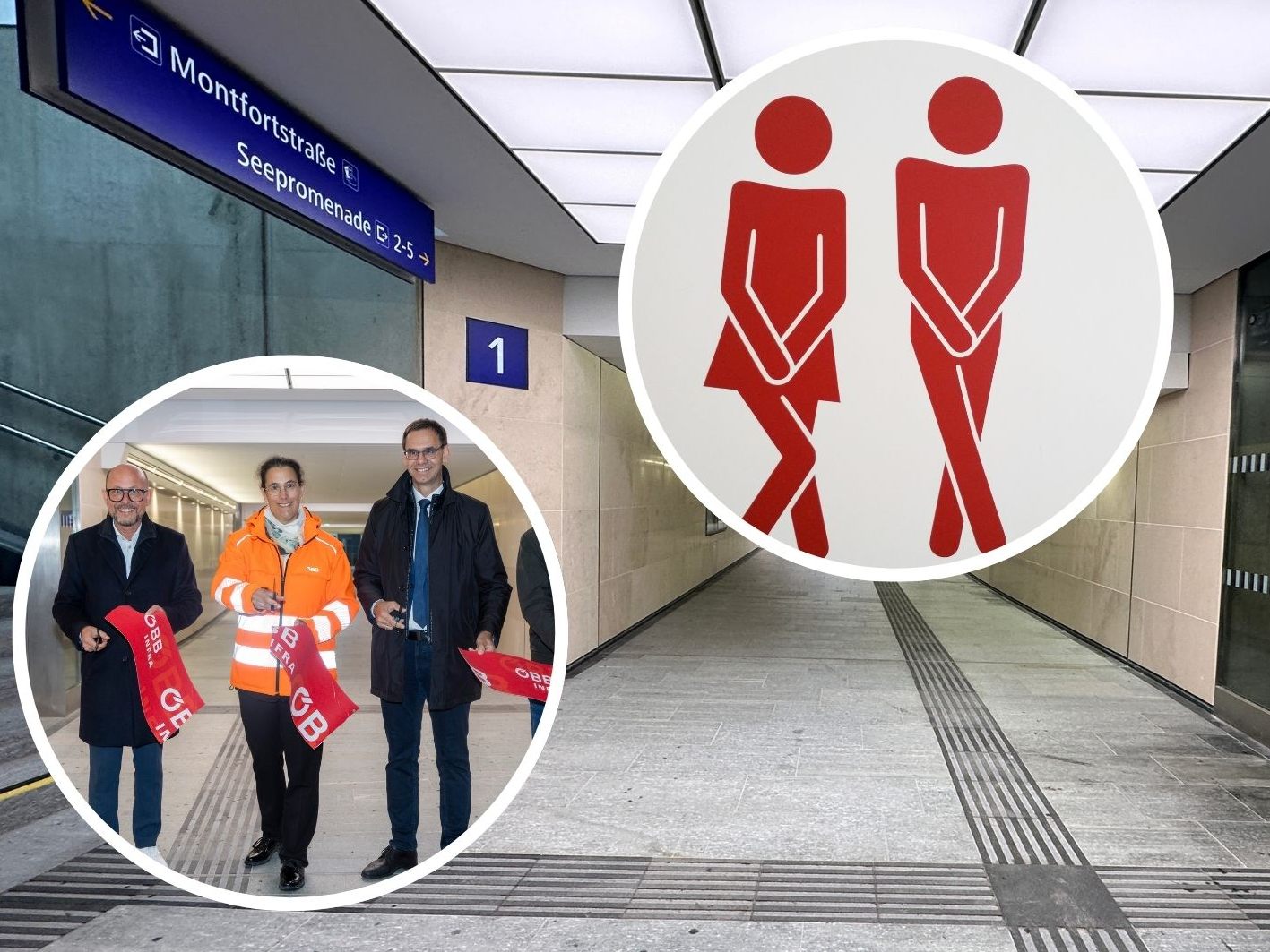 Die neue Hypo-Unteführung hat viele Annehmlichkeiten - aber kein öffentliches WC.