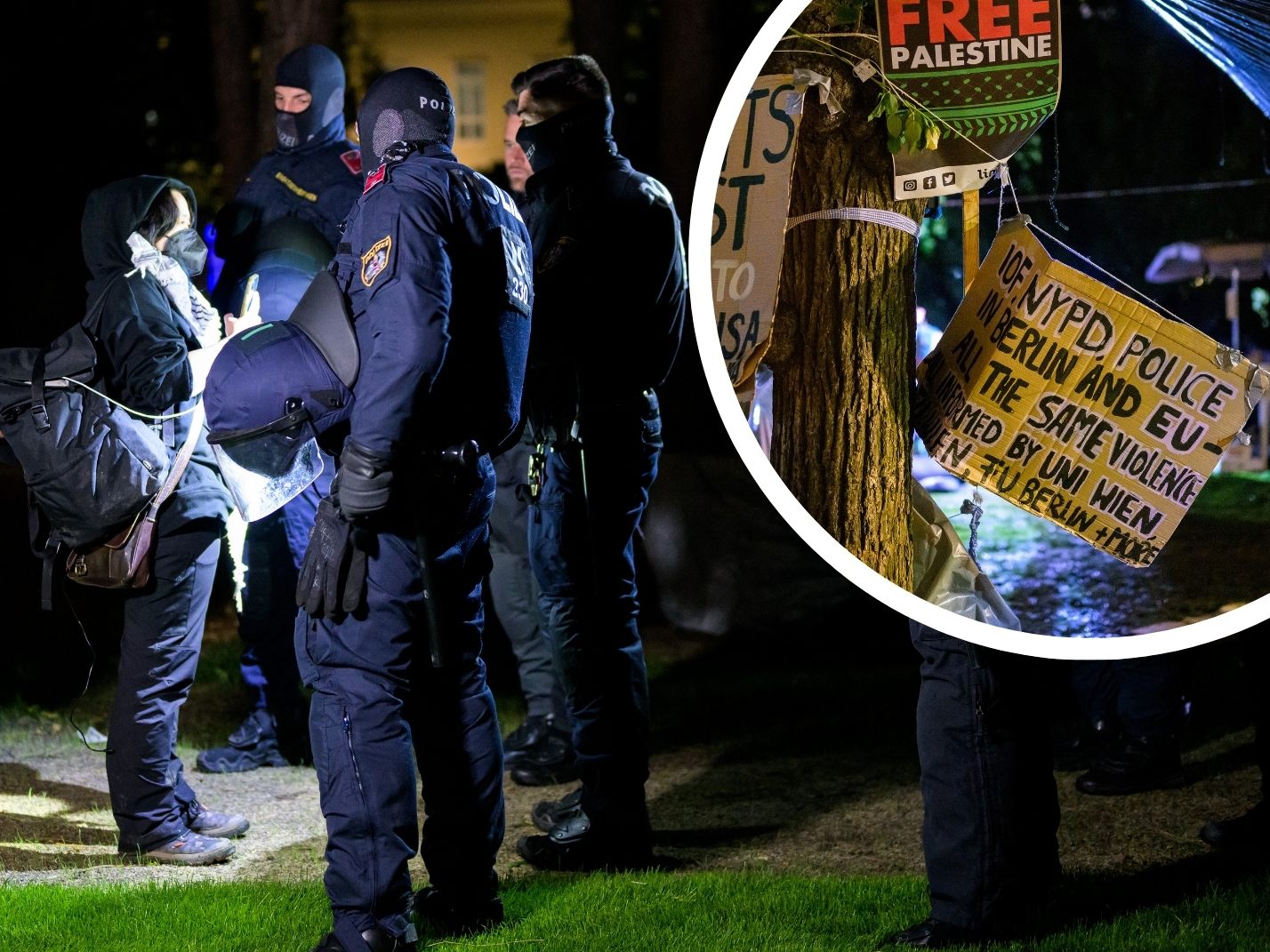 Pro-Palästina-Camp am Uni-Campus altes AKH geräumt