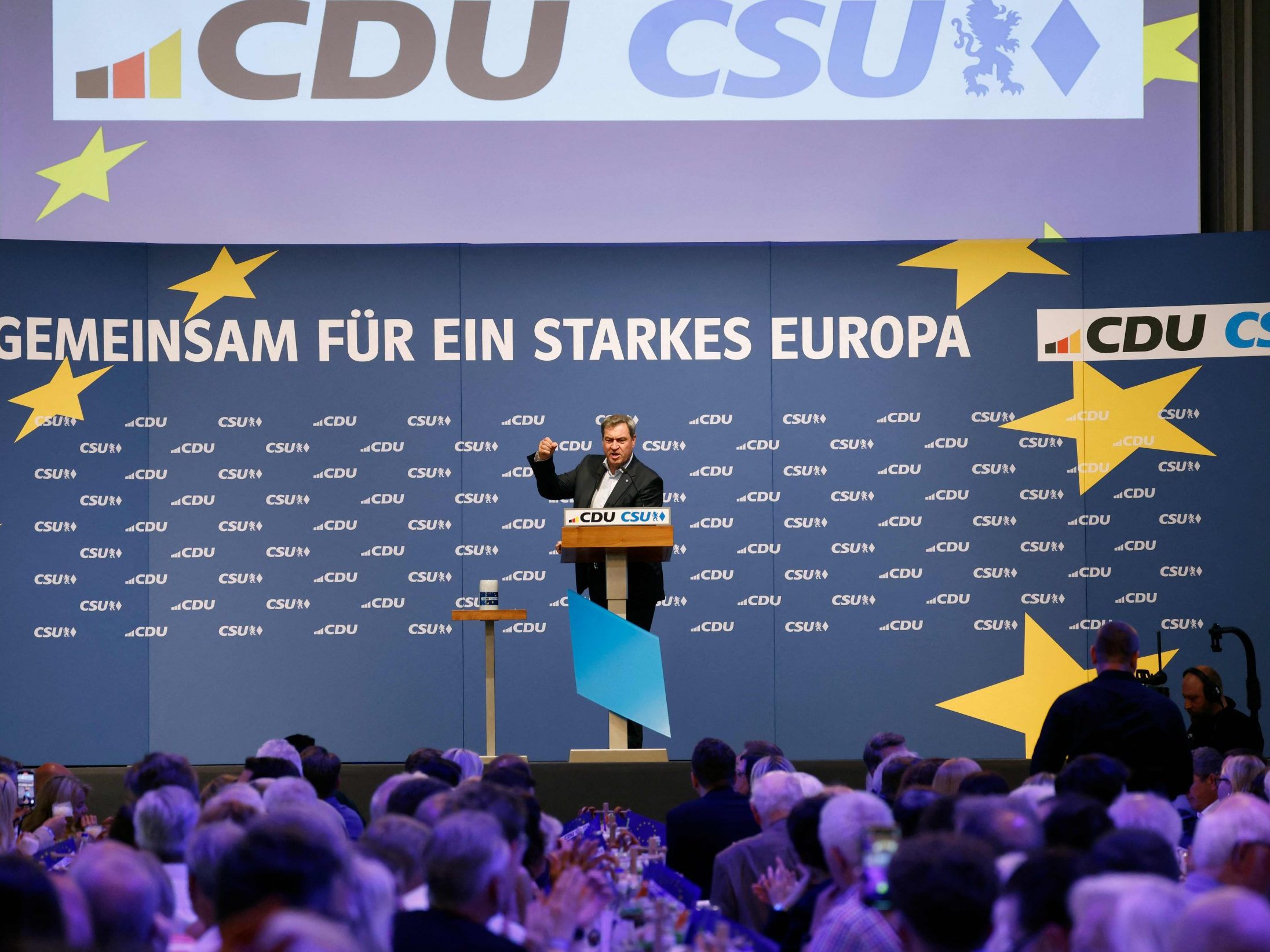 CDU und CSU lagen in Deutschland vorne.