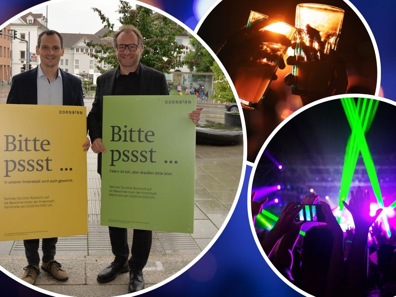 Die Stadt Dornbirn startet eine neue Kampagne zur nächtlichen Lärmbelastung in der Innenstadt.