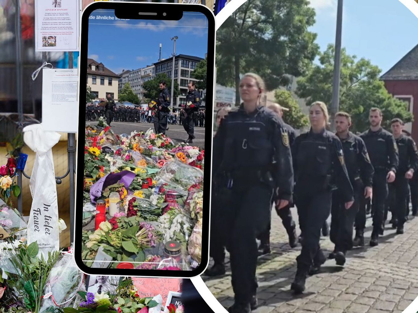 Trauermarsch für ermordeten Polizisten in Mannheim